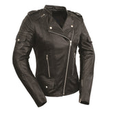 Lambskin leather jacket womens